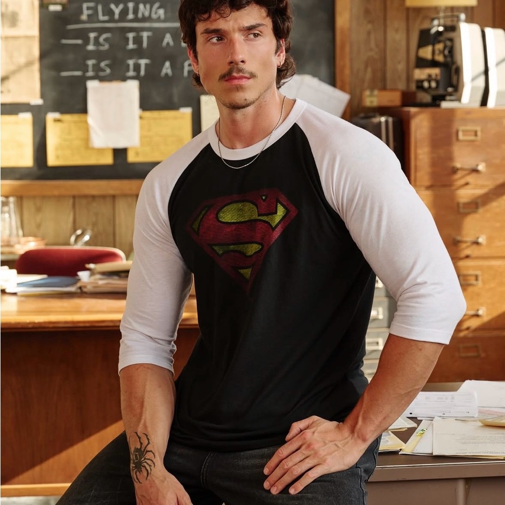 YoungLA Superman 3/4 Raglan shirt Black and White!
